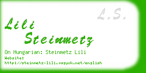 lili steinmetz business card